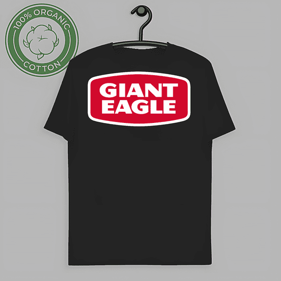 Vintage Giant Eagle Store Logo Men's T-Shirt American Heavy Cotton T-Shirt-TH66510