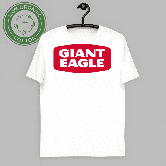 Vintage Giant Eagle Store Logo Men's T-Shirt American Heavy Cotton T-Shirt-TH66510