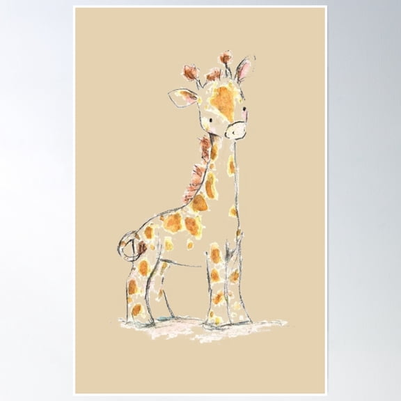 Vintage Giraffe- Vintage Wall Arttrendy Retro Print Room Decor Wall Art , Poster Print Only