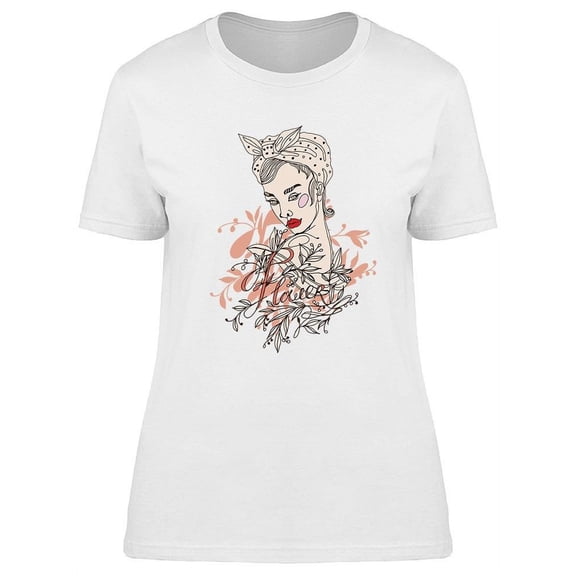 Vintage Girl Design T-Shirt Women -Image by Shutterstock, Female XX-Large
