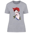 thumbnail image 1 of Vintage Girl In Tattoo Style T-Shirt Women -Image by Shutterstock, Female x-Large, 1 of 2