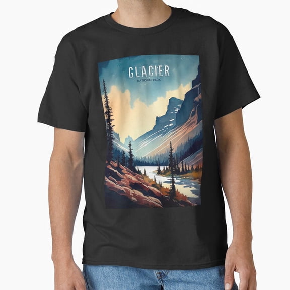 Vintage Glacier National Park Classic T-Shirt T-Shirt - Perfect T-Shirt For Everyone