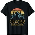 thumbnail image 1 of Vintage Glacier National Park Montana Retro T Shirt Black X-Large, 1 of 4