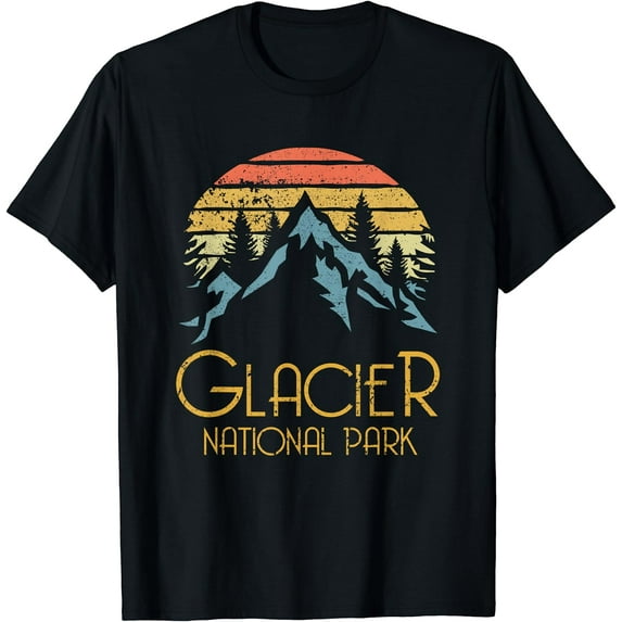 Vintage Glacier National Park Montana Retro T Shirt