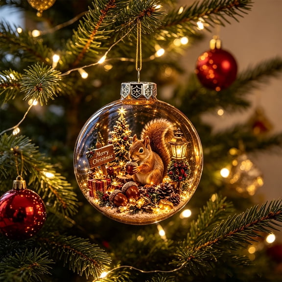 Vintage Glass Christmas Ornaments with Lights, Shiny Crystal Tree Baubles, Glowing Reflective Finish, Hanging Decor for Tree Window Mantel Shelf, Holiday Keepsake Gift for Festive Home Decoration