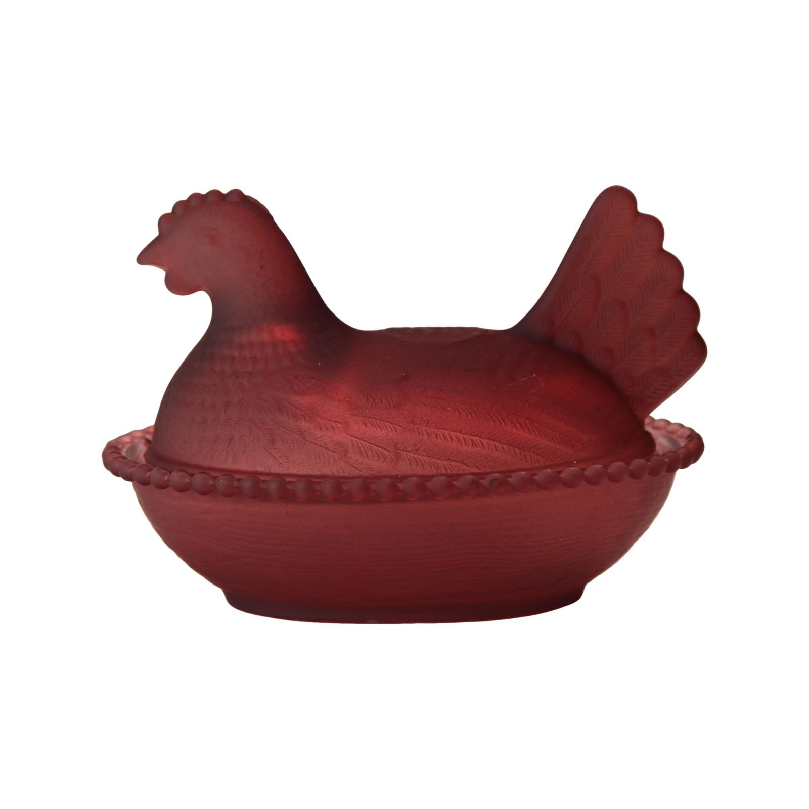 Vintage Glass Hen on Nest Dish with Lid, Large Pedestal Rooster Glass Candy Bowl, Colorful Crystal Candy Jar for Snacks, Dessert, Cookies, Home Kitchen Office Tabletop Decor, Hen on Nest Glass Dish C