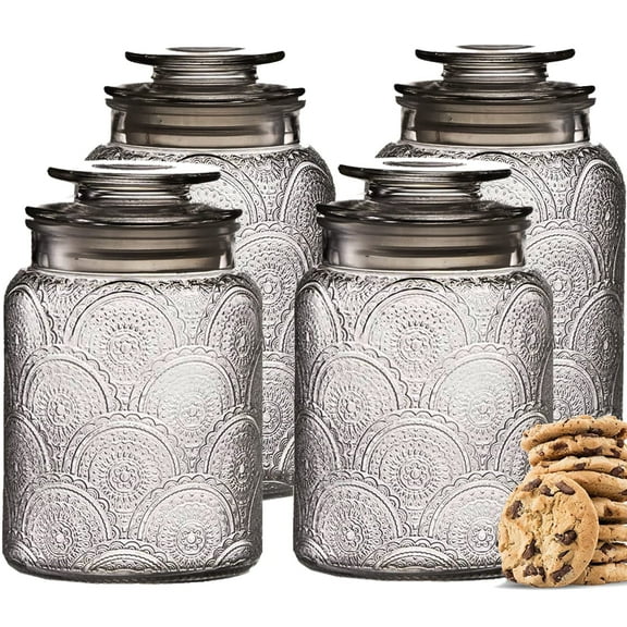 Vintage Glass Jar Set (4-Piece Set)