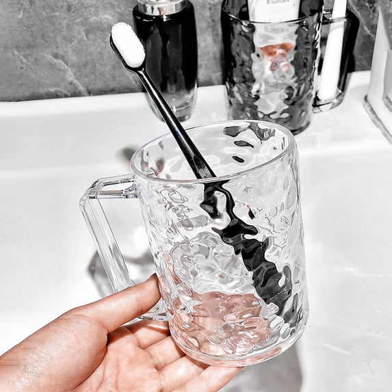 Vintage Glass Tumblers 400ml - Clear Borosilicate Beer Mugs, Coffee Cups, Wine Glasses | Multipurpose Beverage Bar Glass