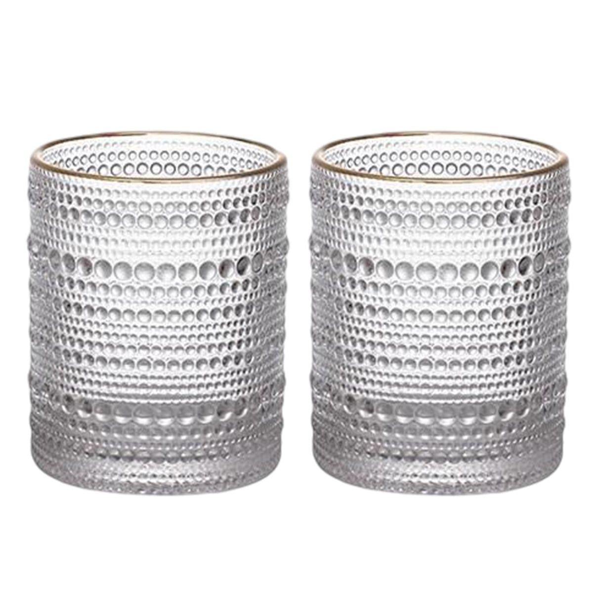 Rustic Radiance 12 OZ Hobnail Drinking Set Of 12 – Vintage Embossed Glassware, Textured Tumblers For Water, Beer, Cocktails, Mocktails, Whiskey & More – Includes Straws And Coasters – Green - View #9