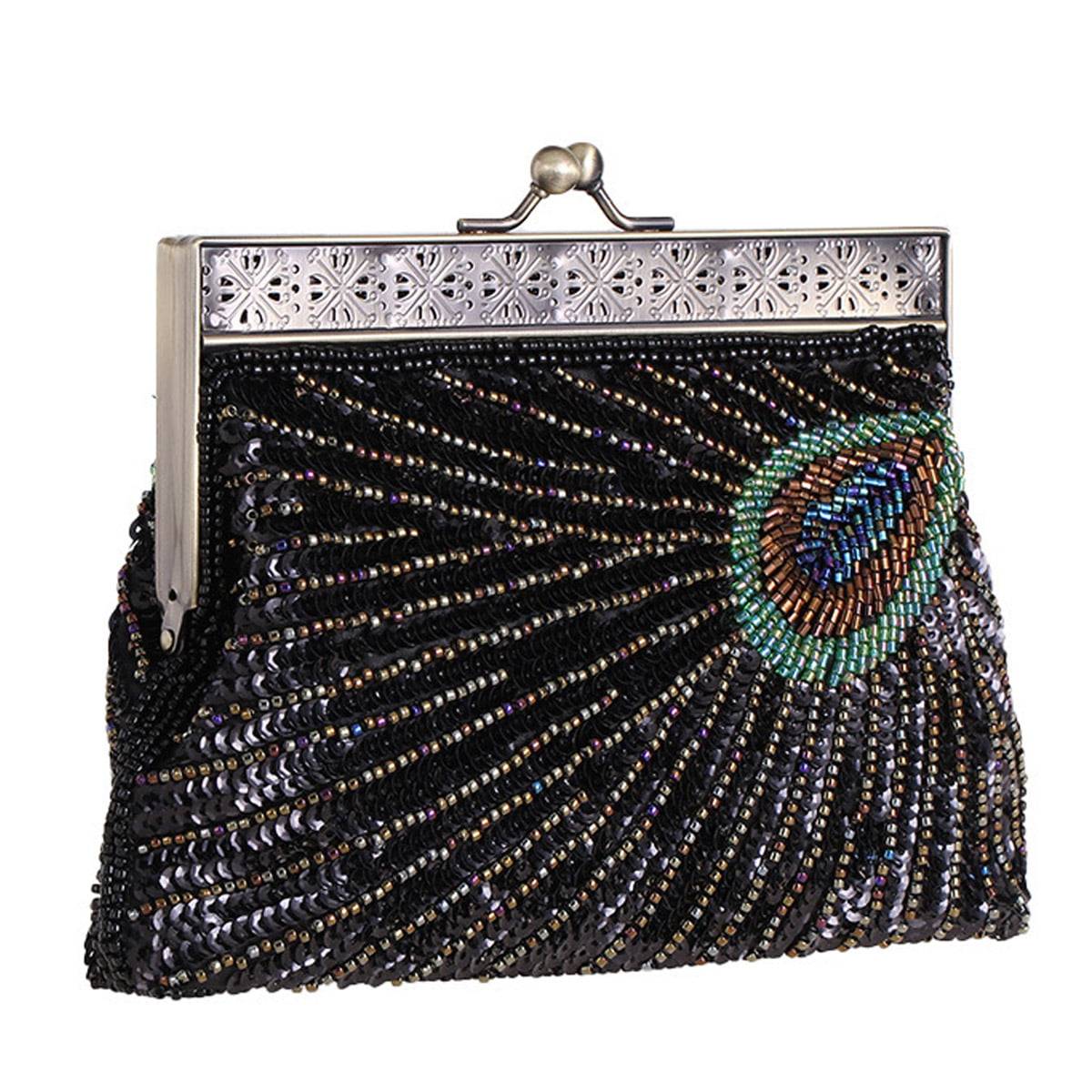 Clutch Bag Evening Bag For Women, Silver Sparkly Bags Handbags Purse With  Chain Strap Sequins Evening Clutch Dinner Bag 1pcs