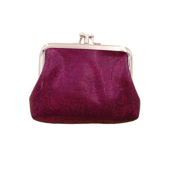 Vintage Glitter Mini Coin Purse,Portable Kiss Lock Closure Change Pouch,Double-layer Coin Wallet for Cards,Jewelry,Cash,Keys