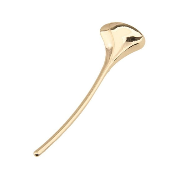 Vintage Glossy Metal Ginkgo Leaves Brooch for Women Exquisite Fashion Suit,