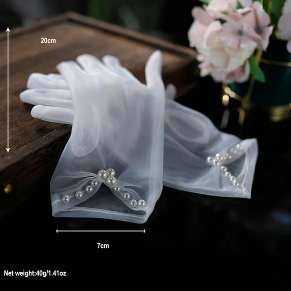 Vintage Gloves Hepburn Black Satin Thin Bowknot Stage Banquet Bride Accessories gloves women Short Satin Gloves Wrist Length Gloves Women's Gown Gloves Opera Wedding Banquet Dress Glove