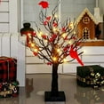 thumbnail image 1 of Vintage Glowing Tree with Moving Cardinals and Berries, 21in Led Lighted Tree with Cardinals, Little Red Bird Trees Lights Tabletop Centerpiece for Halloween Christmas (1pcs), 1 of 7