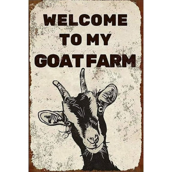 Vintage Goat 120 Piece Jigsaw Puzzle For Adults And Families - Welcome To My Goat Farm Wooden Jigsaw Puzzle - Family Fun & Leisure Beginner Jigsaw Puzzle Toys For Adults Stress Relief Holiday Gift