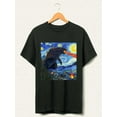 thumbnail image 1 of Vintage Godzilla Starry Night T-Shirt, Godzilla Van Gogh Starry Night Shirt, Monster, Dadzilla, 1 of 5