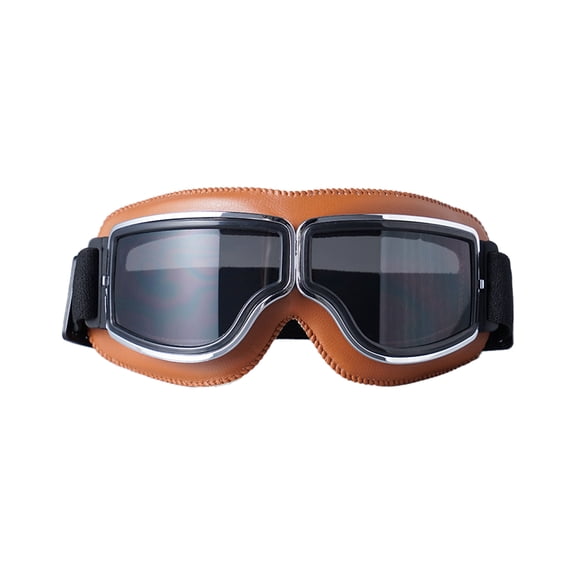 Vintage Goggle Sun glasses Motorcycles Glasses Vintage Leather Cycling Glasses Dustproof Eyewears