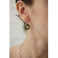 thumbnail image 1 of Vintage Gold 925 Silver Leopard Stone and Tiger's Eye Earrings, 1 of 7