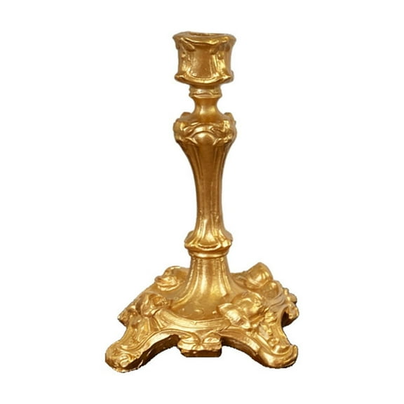 Vintage Gold Brass Taper Candle, Decorative Table Candle for Fireplace and Party ( Gold )