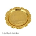 thumbnail image 1 of Vintage Gold Decorative Serving Tray – Ornate Embossed Round Platter for Desserts, Snacks, Jewelry – Elegant Home Kitchen, Party & Wedding Display Tray, 1 of 6