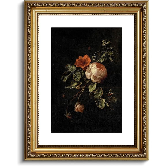 Vintage Gold Framed Pictures Wall Art, Nature Storm Clouds Paintings, Canvas Prints Artwork with Antique Frame, Victorian Wall Pictures Decor for Living Room Bedroom, 13x16 inch