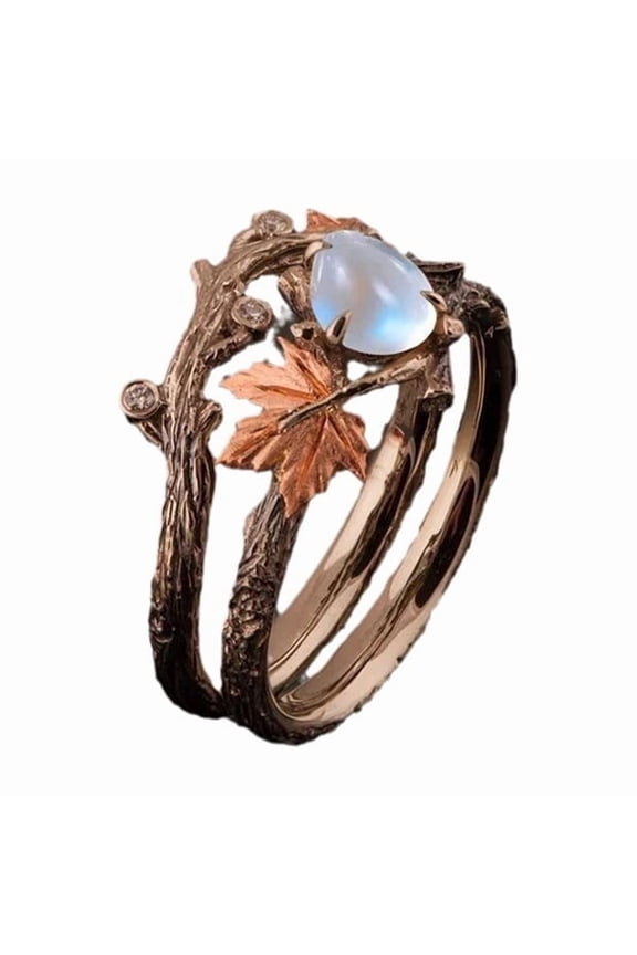 Vintage Gold Maple Leaf Ring   Elegant Gift for Women, Anniversary & Special Occasion