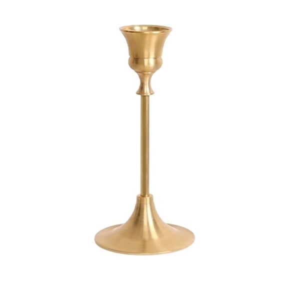 Vintage Gold Metal Candle Holder Fragrance Candle Base Stand Home Decor Accent for Candlelit Dinners