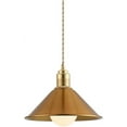 thumbnail image 1 of Vintage Gold Metal Pendant Lighting for Kitchen Sink, Retro Industrial Style Pendant Light Fixture for Above Sink, Farmhouse Pendant Lamp, Simple American Pendant Light for Kitchen Bar, 1 of 7