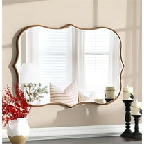 Vintage Gold Mirrors Wall Decorative Anqitue Bronze Wall Mirror Asymmetrical Mirror Decorative  Mirrors
