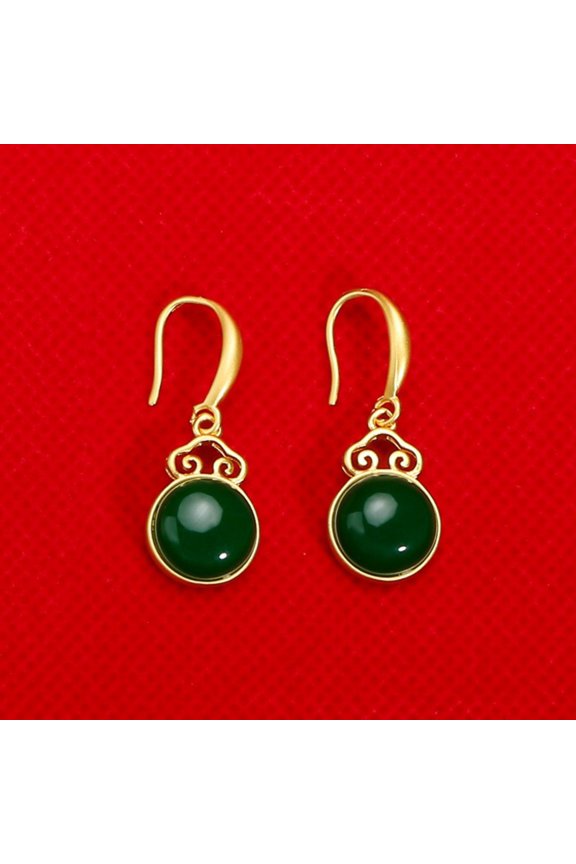 Vintage Gold Plated Cloud Hook Earrings Boho Style Jewelry Ethnic Inspired Women Accessory Lightweight Fashion Gift