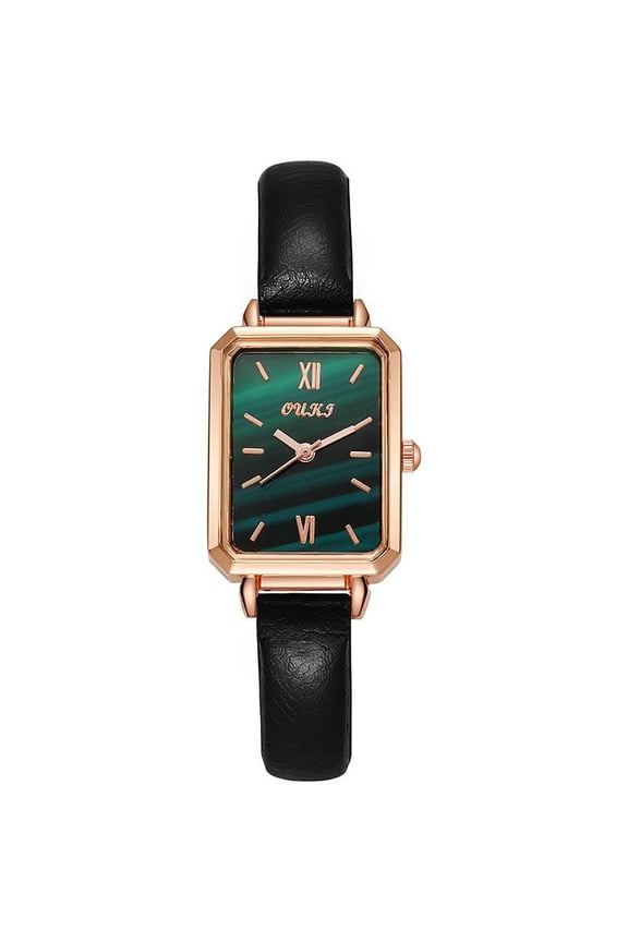 Vintage Gold Square Women's Watch with Roman Numeral Dial and Alloy Steel Bracelet for Everyday or Special Occasions