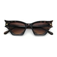 thumbnail image 1 of Vintage Golden Era Narrow Cat Eye Luxury Chic Plastic Sunglasses Tortoise - Brown, 1 of 8