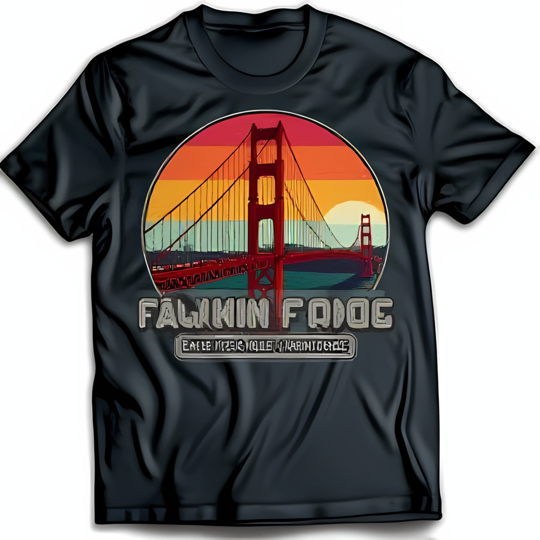 Vintage Golden Gate Bridge Graphic TShirt Eat Like You in Marin County
