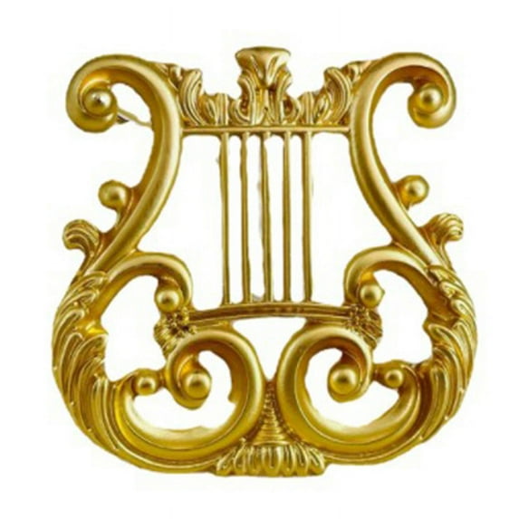 Vintage Golden Harp Brooch Jewelry Musical Suit Pin For Cardigan Sweater Retro Gift Items