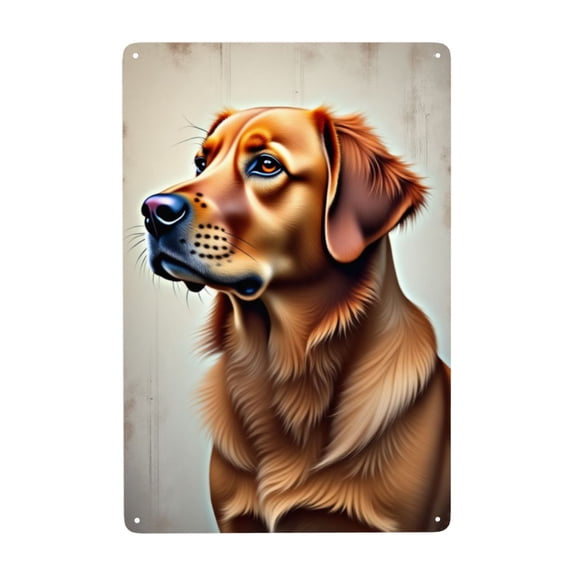 Vintage Golden Retriever Metal Tin Sign Dog Wall Decor Pet Art Animal Lover Gift Rustic Home Decor 8x12 Inch Metal Sign Retro Style Tin Sign For Kitchen Bedroom Garage