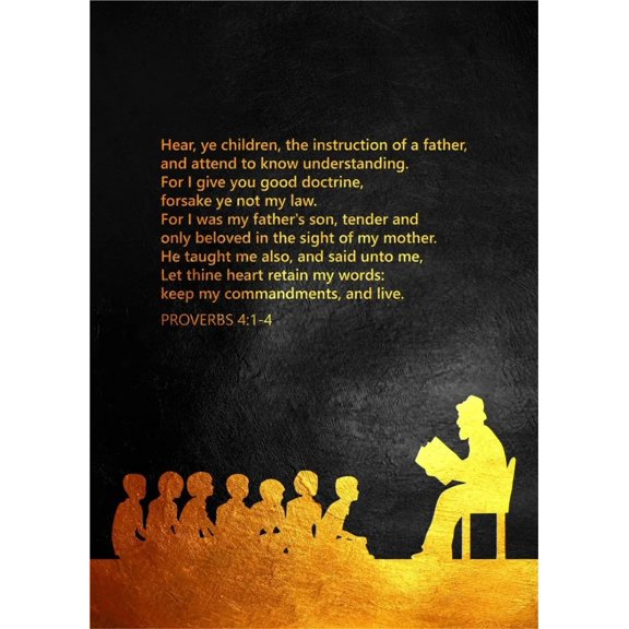 Vintage Golden Style Bible Verses Psalm 121,Proverbs 20:6 Art Posters Canvas Painting Wall Prints Picture Living Room Home Decor