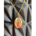 thumbnail image 1 of Vintage Golden Virgin Mary Oval Pendant Necklace, Best Christmas Gift for Women, Men, Girlfriend, Boyfriend, 1 of 9
