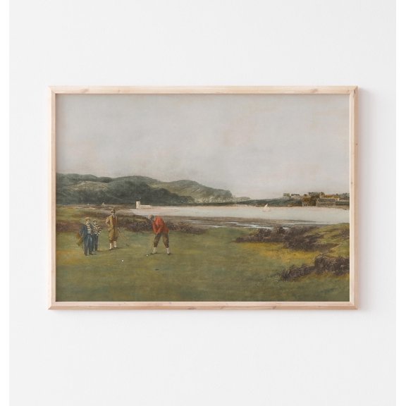 Vintage Golf Course Classic Sports Landscape Cottagecore Vivid Ld Decorative Design Wall Decor