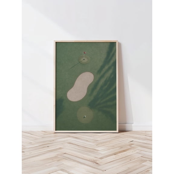 Vintage Golf Course Landscape Unframed Paper Print
