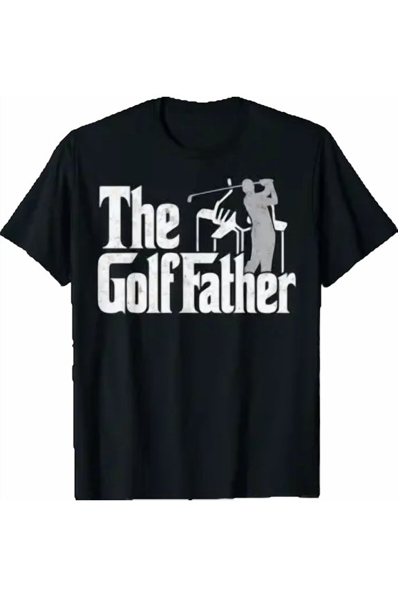 Vintage Golf Player The Golffather Golfing Golfer Joke T-Shirt