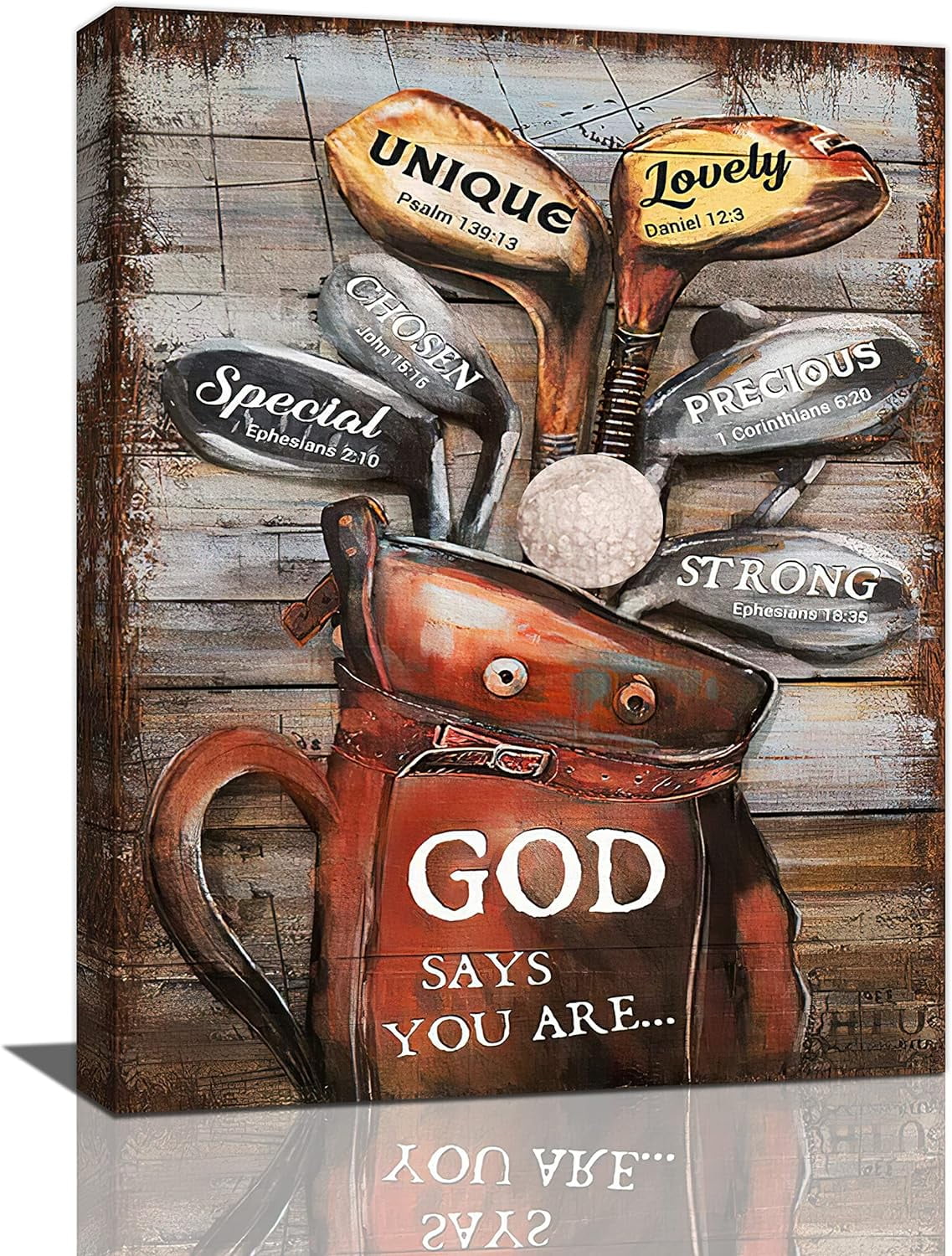 Vintage Golf Wall Art Golf Pictures Wall Decor Sports Inspirational Canvas Print God Says You ...