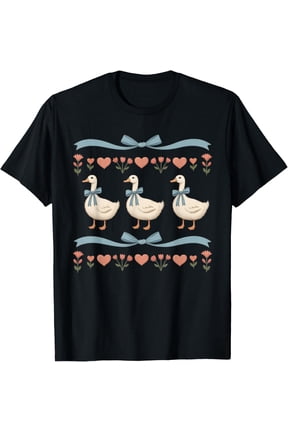Vintage Goose 1980'S Blue Ribbon Retro 80S Coquette Style T-Shirt Unisex S-5XL Hot Trending Shirt, Vintage Birthday Gift