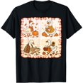thumbnail image 1 of Vintage Goose Pumpkin Season Autumn Fall Leaves Thanksgiving T-Shirt,Top Tees,Black, 1 of 4
