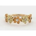 thumbnail image 1 of Vintage Gorgeous Peridot Citrine Gemstone Cluster Ring Floral Multi Stone Band Citrine Peridot Bridal Ring Wedding Birthstone Women Rings., 1 of 2