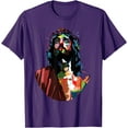 thumbnail image 1 of Vintage Got King Jesus Christ Sweet Face Image Unisex T-Shirt for Men Women Kids,Purple Color,Size YS, 1 of 5