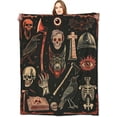 thumbnail image 1 of Vintage Gothic Horror Blanket,Creepy Goth Skeleton Skulls Bats Fun Throw Blankets,Gifts for Women Men, Lightweight Soft Fleece Cozy,for Couch Bed Room,Festival Halloween Decor,50x60in, 1 of 8