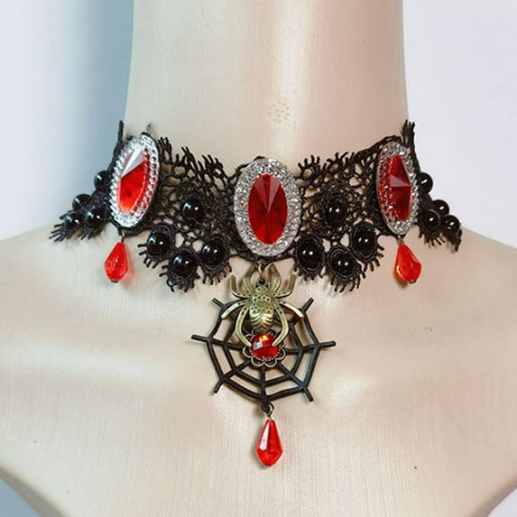 Vintage Gothic Lace Choker Necklace - Victorian Court Style, Perfect for Women