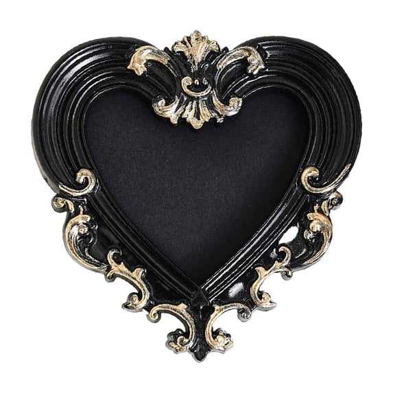 Vintage Gothic Shadow Box Frame, Black Gold Embossed Resin Deep Display Frame, DIY Specimen Dried Flower Craft Box for Wall Hanging Tabletop Halloween Home Decor