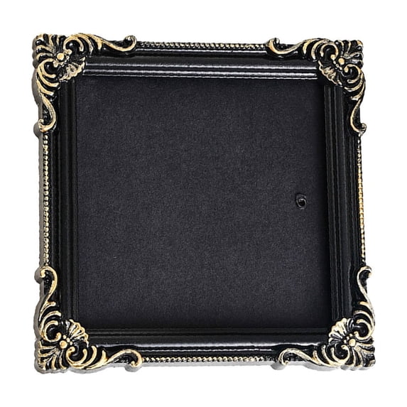 Vintage Gothic Shadow Box Frame, Black Gold Embossed Resin Deep Display Frame, DIY Specimen Dried Flower Craft Box for Wall Hanging Tabletop Halloween Home Decor