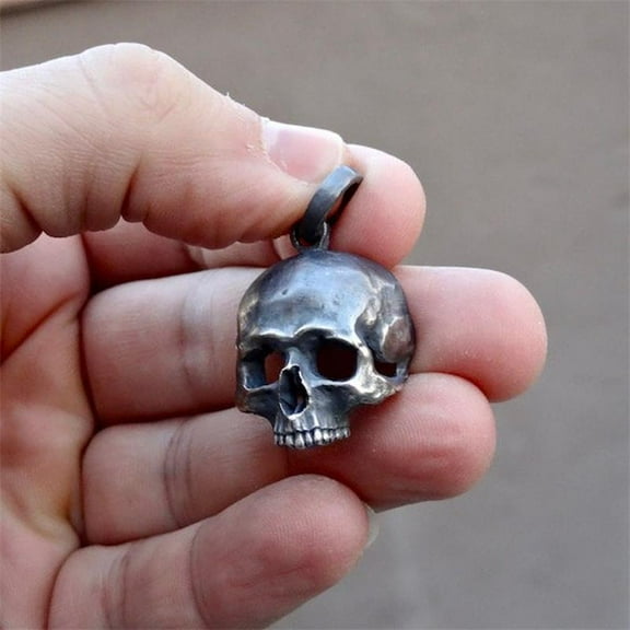 Vintage Gothic Wings Skull Skull Pendant